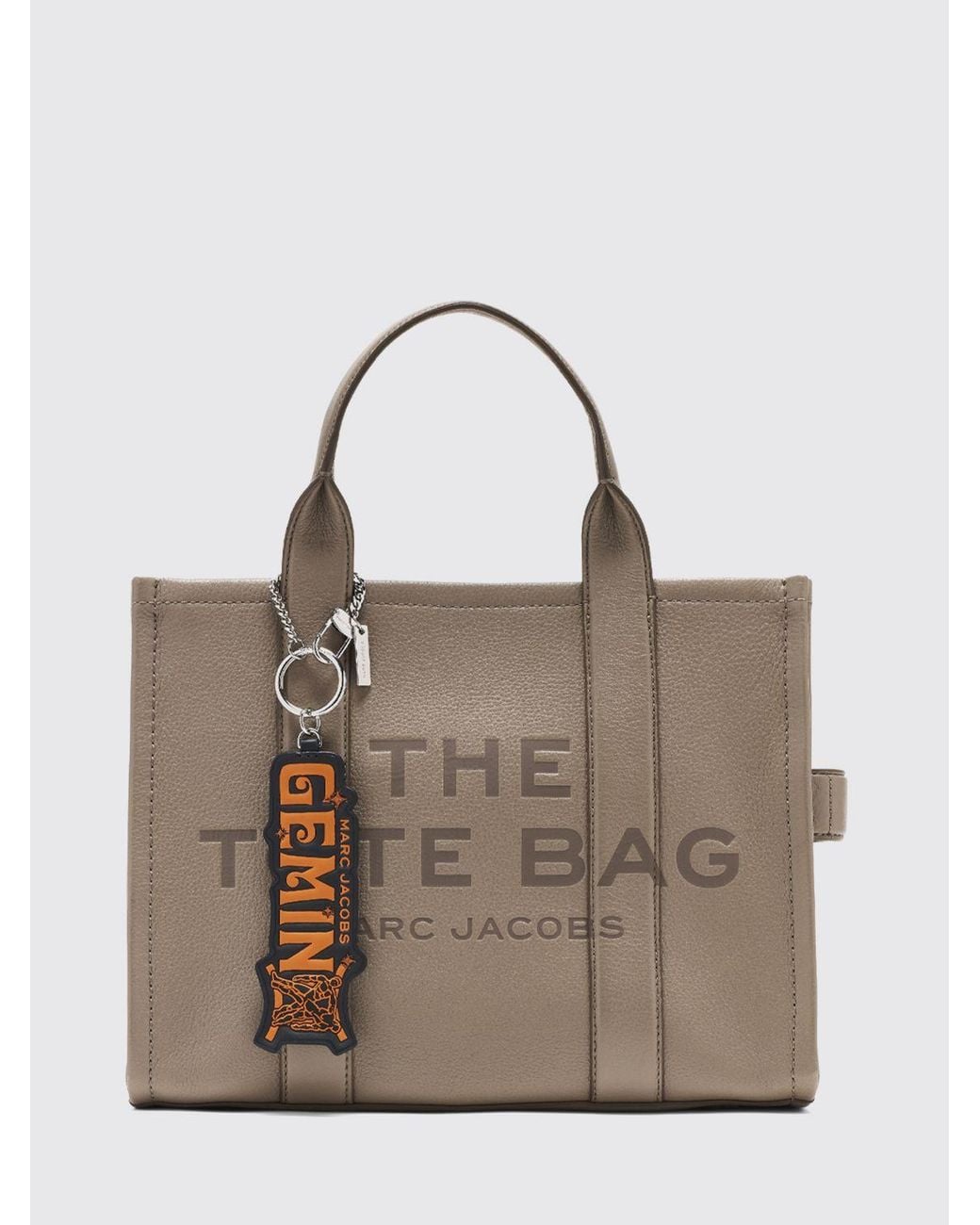Marc Jacobs White The Charm Bag Zodiac Keychain With Slogan Print And Carabiner