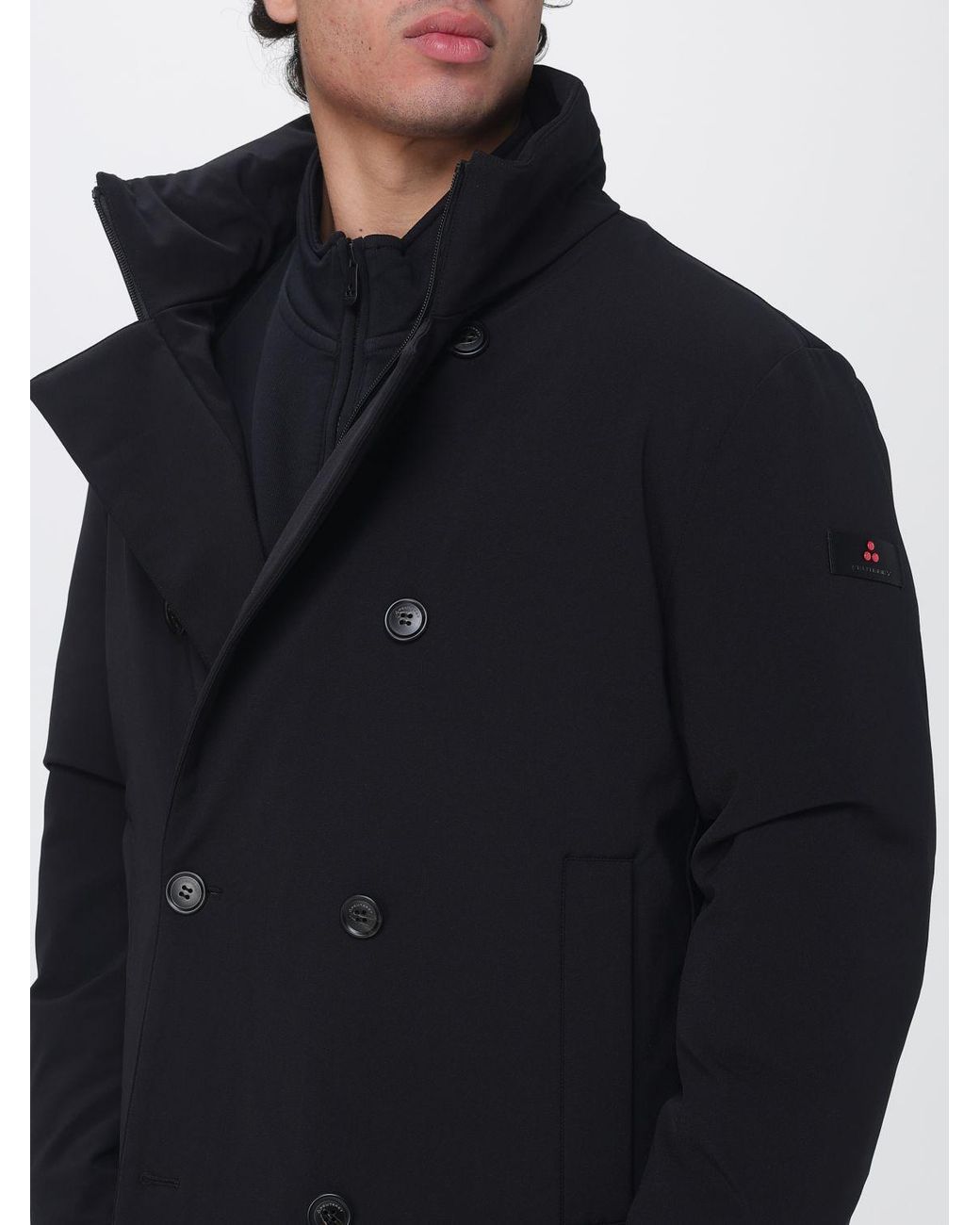 Peuterey Blue Militao Double-Breasted Caban Jacket for men