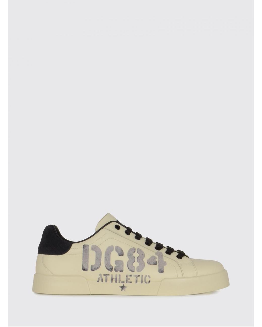Dolce & Gabbana Natural Dolce &Amp Gabbana Portofino Light Strobel Leather Sneakers for men
