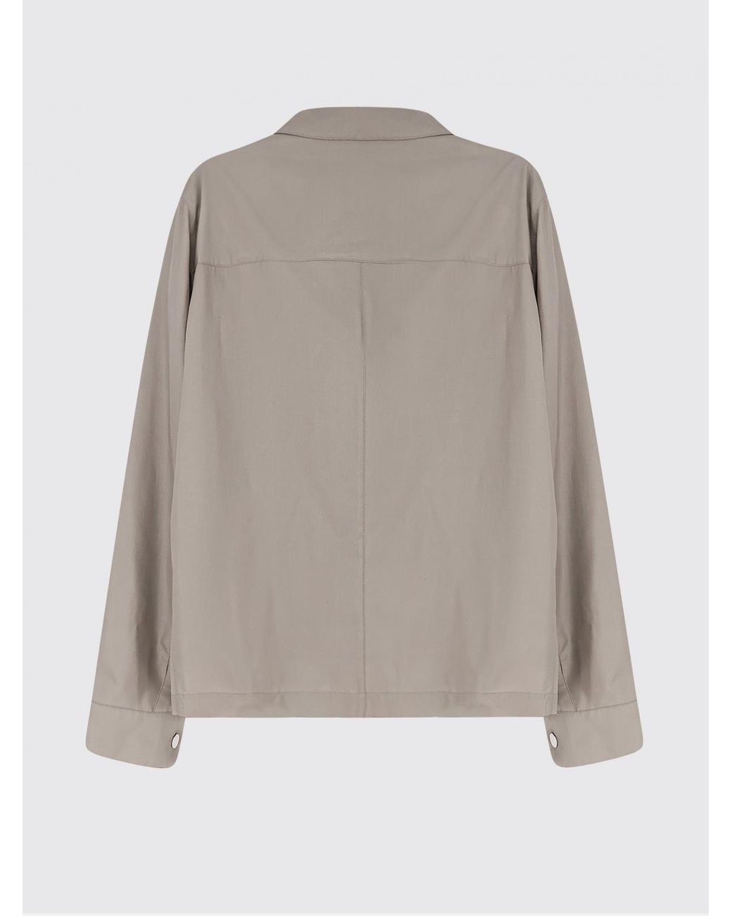 Brunello Cucinelli Gray Silk Shirt Jacket for men