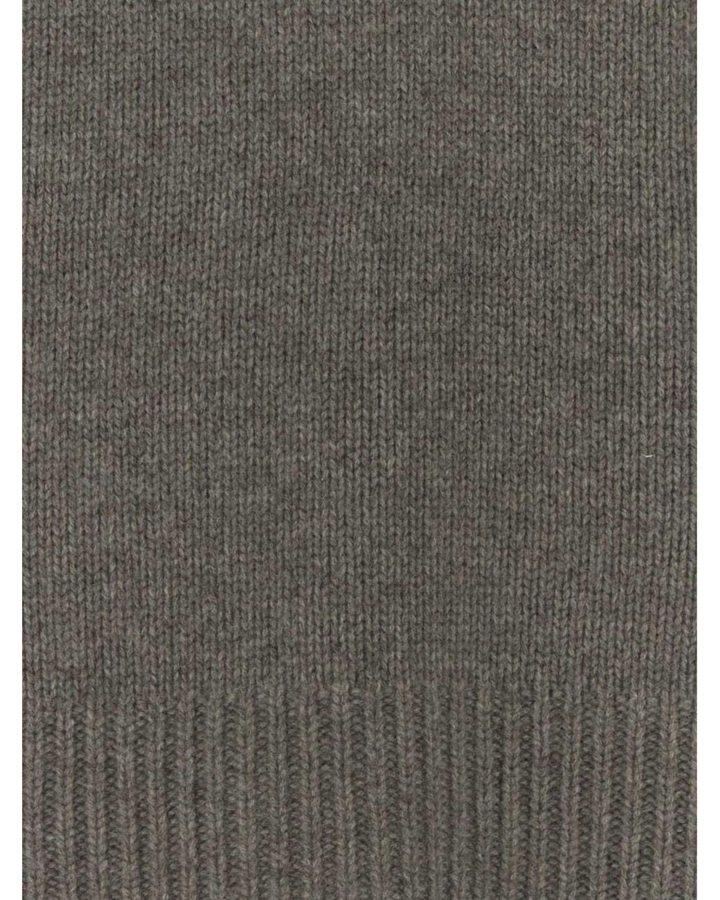 Co. Gray Wool And Cashmere Blend Crewneck Jumper With Dropped Shoulders