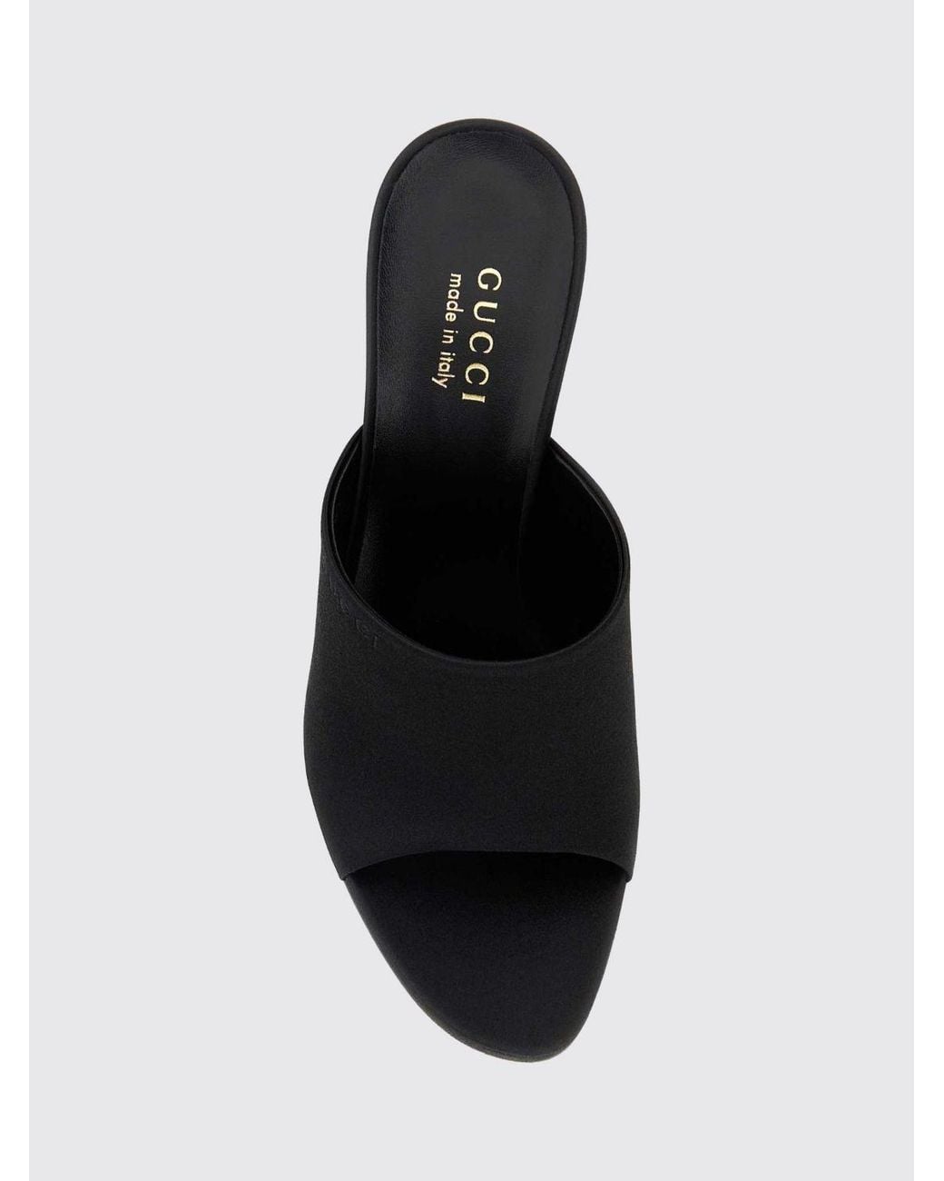 Gucci Black Satin Mules