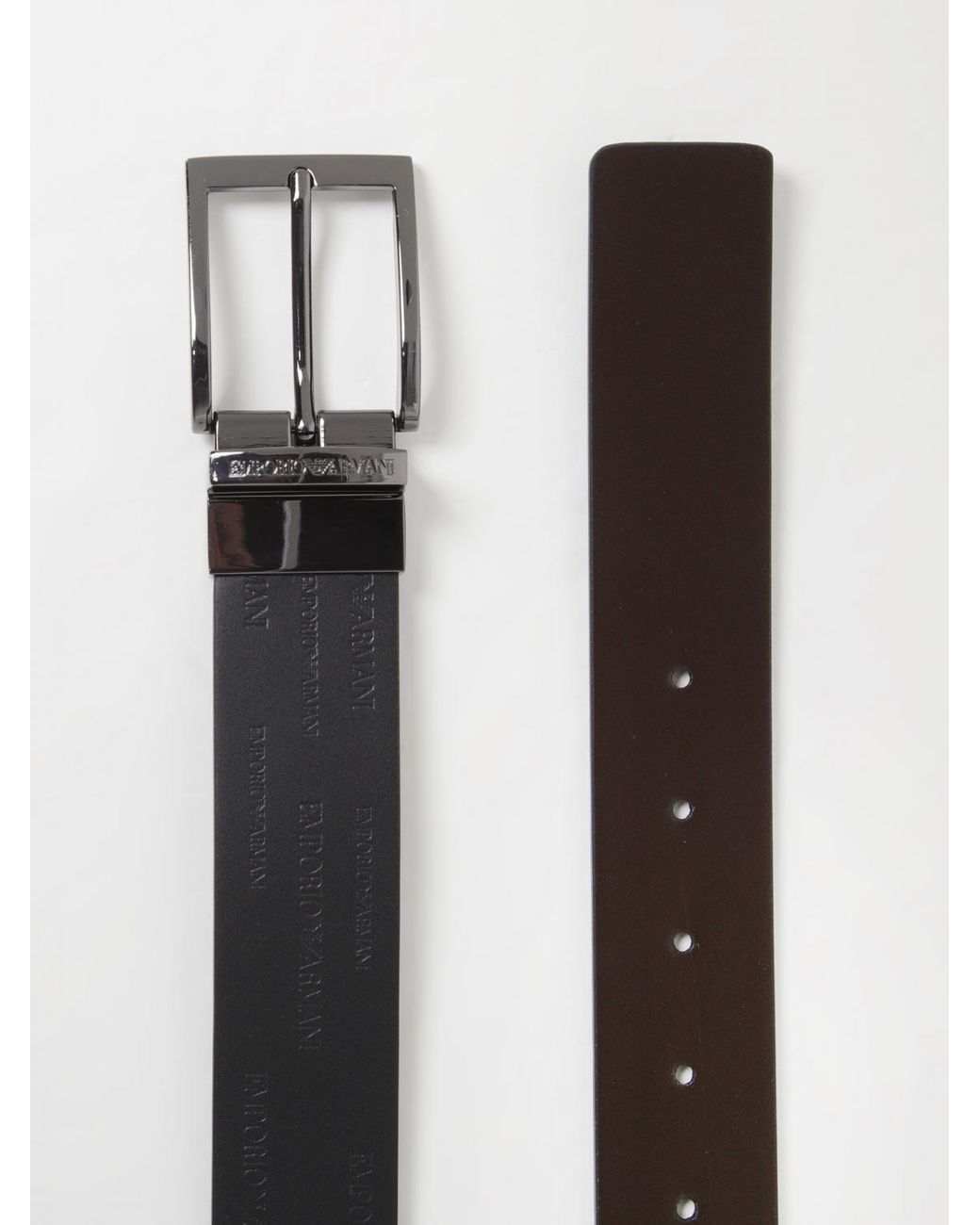 Emporio Armani Multicolor Leather Belt With Embossed Logo for men