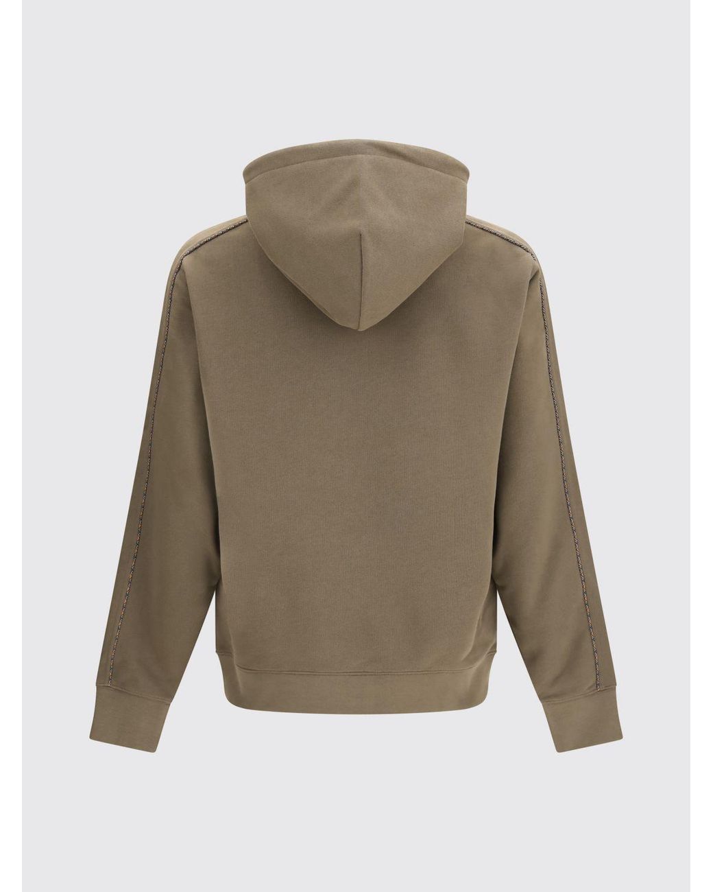 Burberry Green Cotton Hoodie With Tone-On-Tone Embroidered Ekd Logo for men