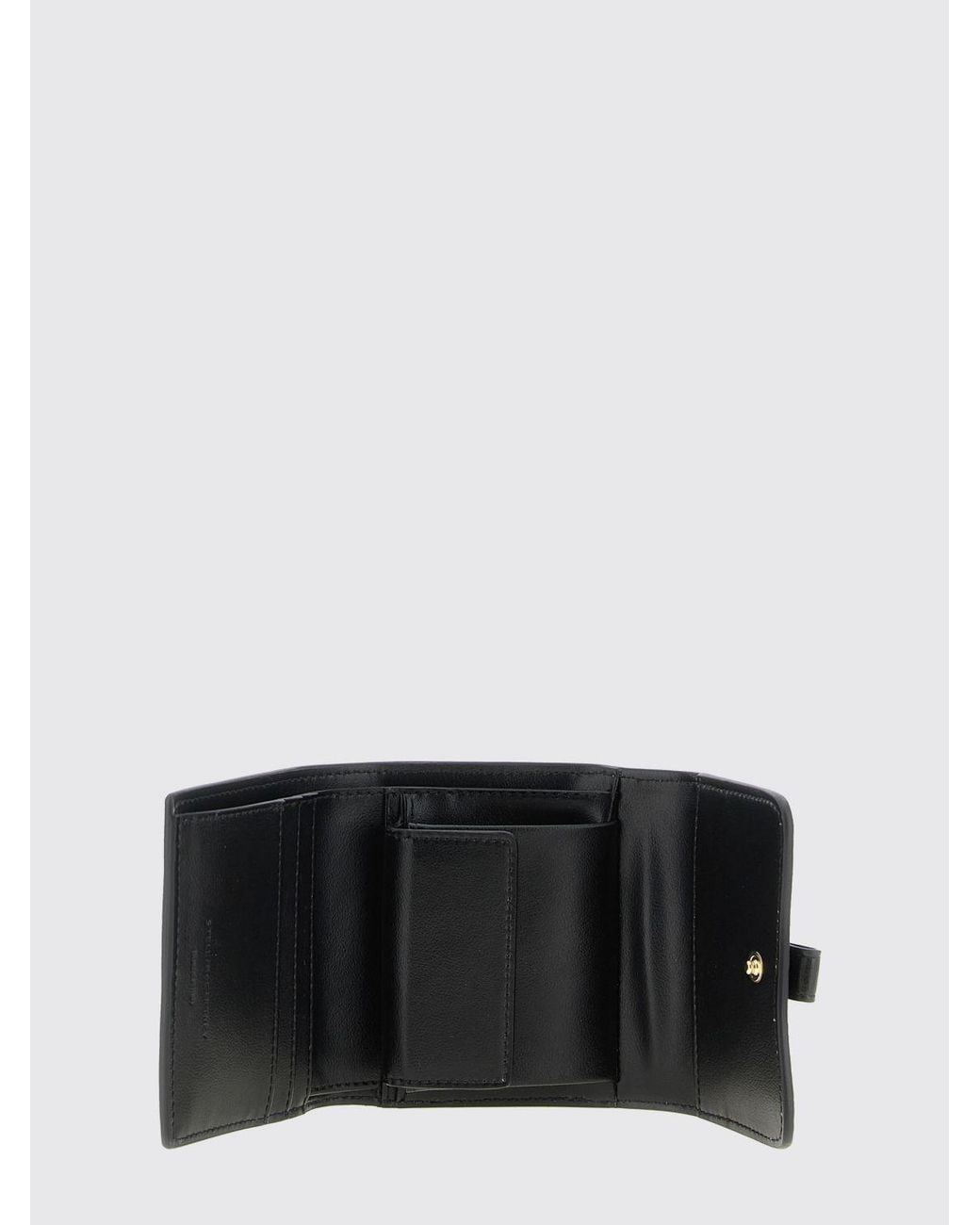 Stella McCartney White Falabella Grained Synthetic Leather Wallet With Lock