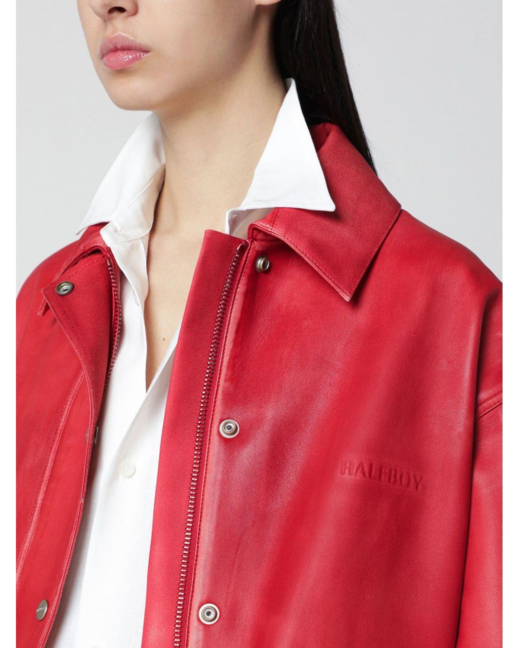 Halfboy Red Leather Jacket