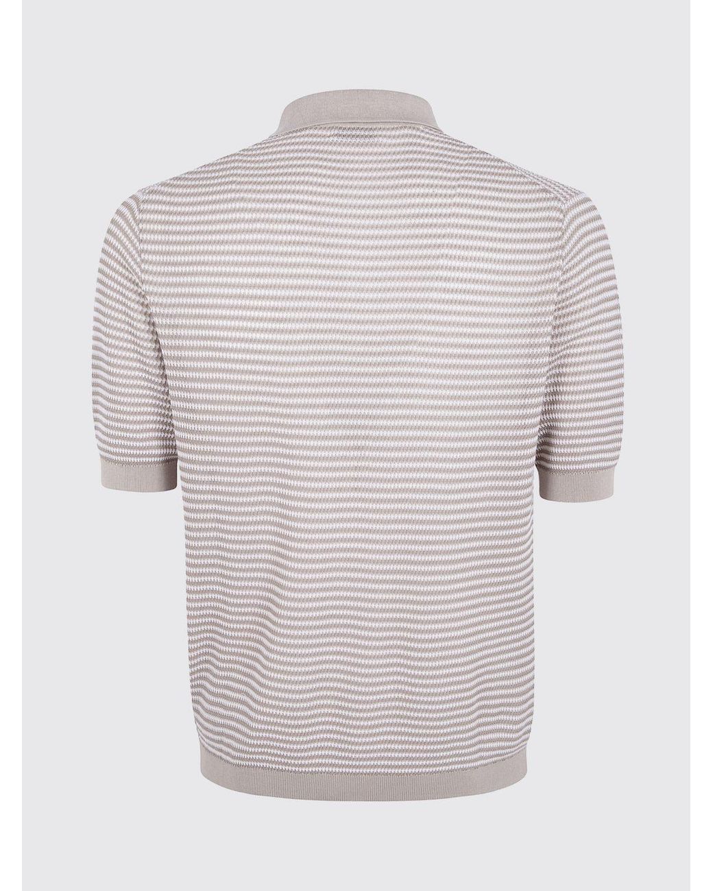 Ballantyne Blue Knitted Polo Shirt for men