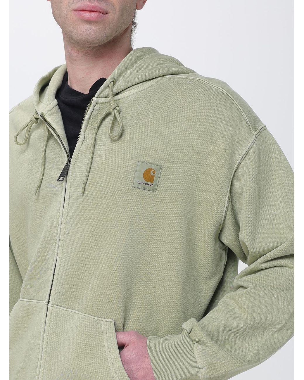 Carhartt Green Cotton Logo T-Shirt for men