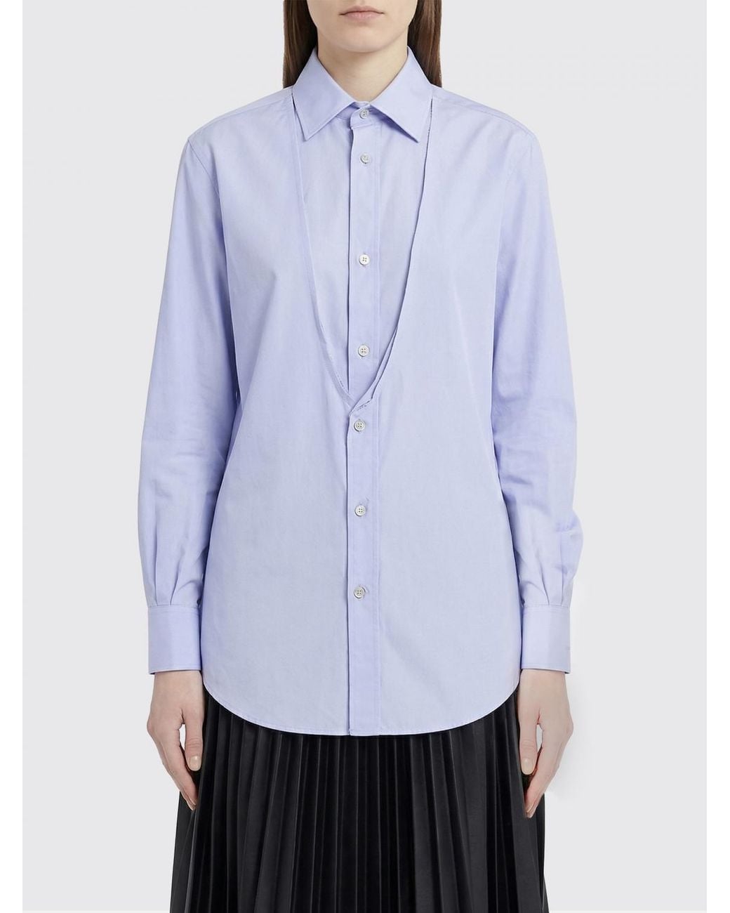 Maison Margiela Blue Cotton Shirt
