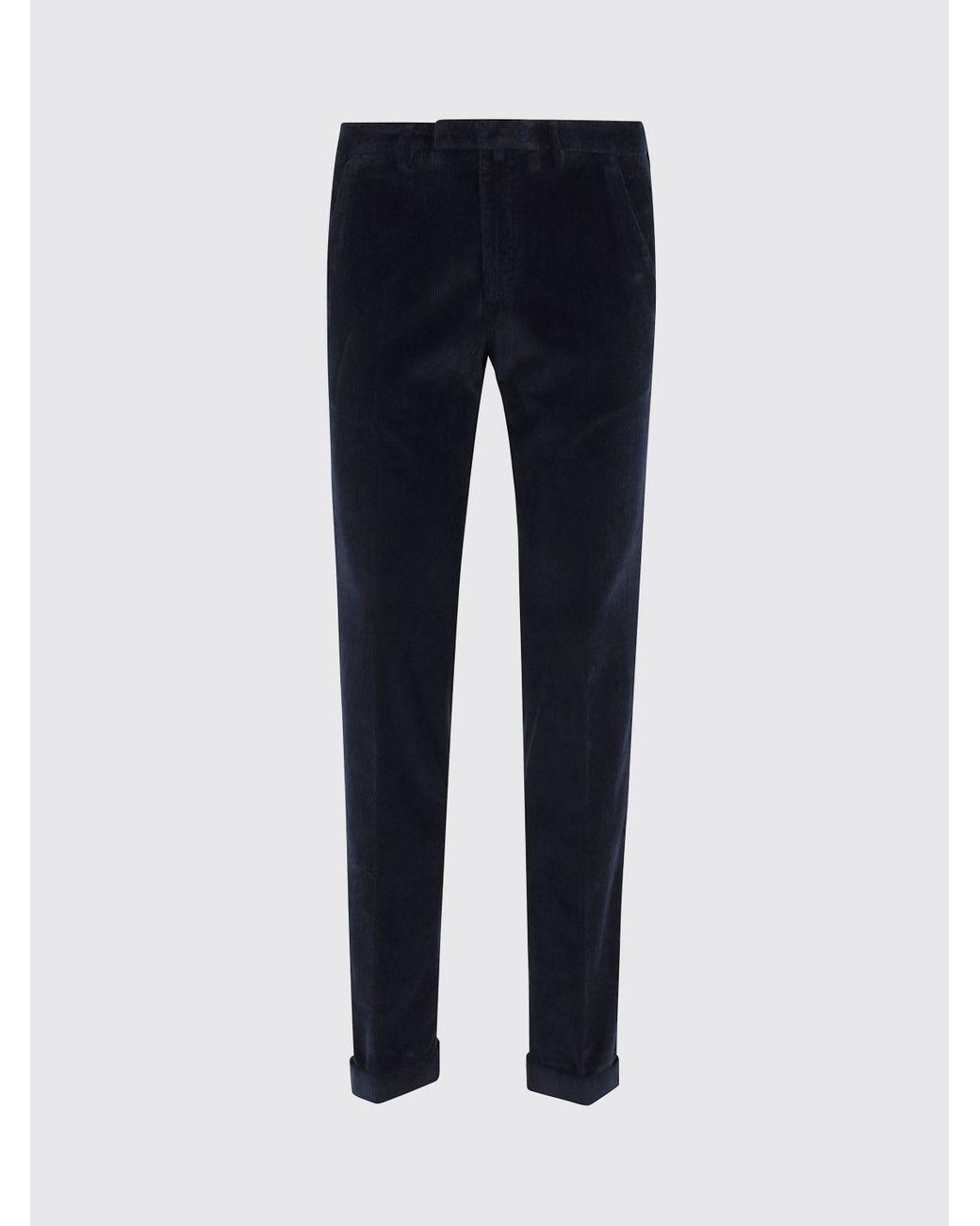 Briglia 1949 Blue Slim Fit Cotton Velvet Chino Trousers for men