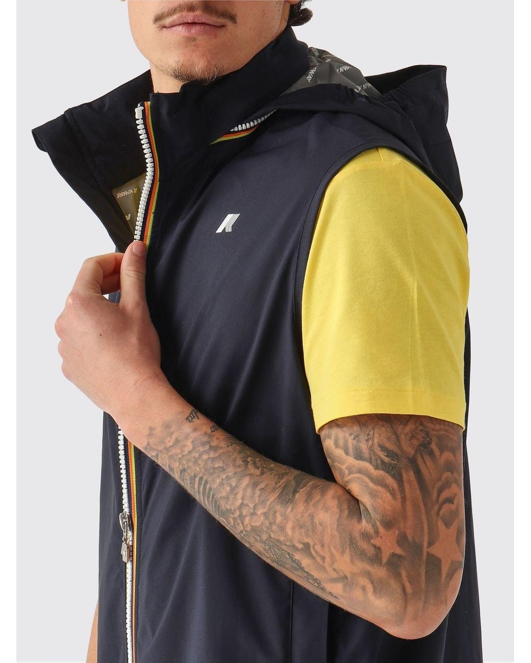 K-Way Blue Valen Recycled Fabric Vest for men