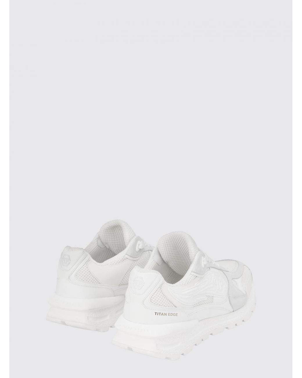 Philipp Plein White Leather And Mesh Sneakers for men