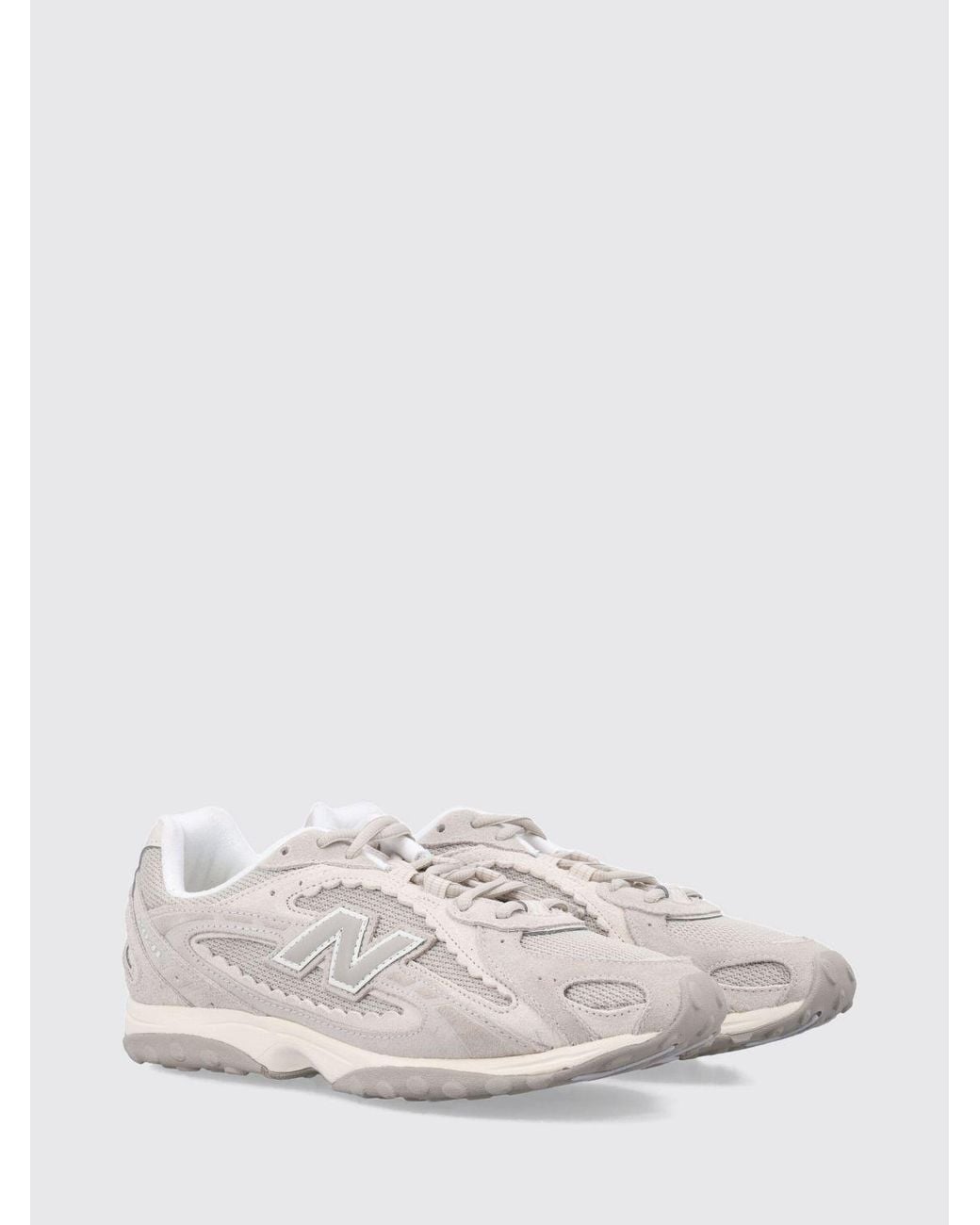 New Balance White 204L Leather, Mesh And Suede Trainers With Applied Logo for men