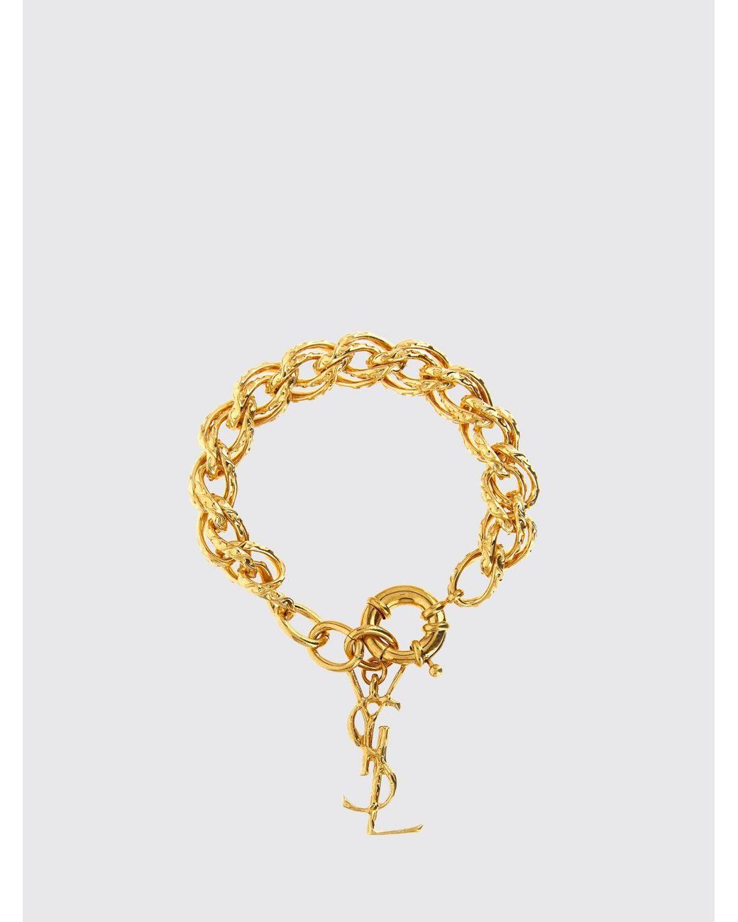 Saint Laurent Metallic Chain Bracelet