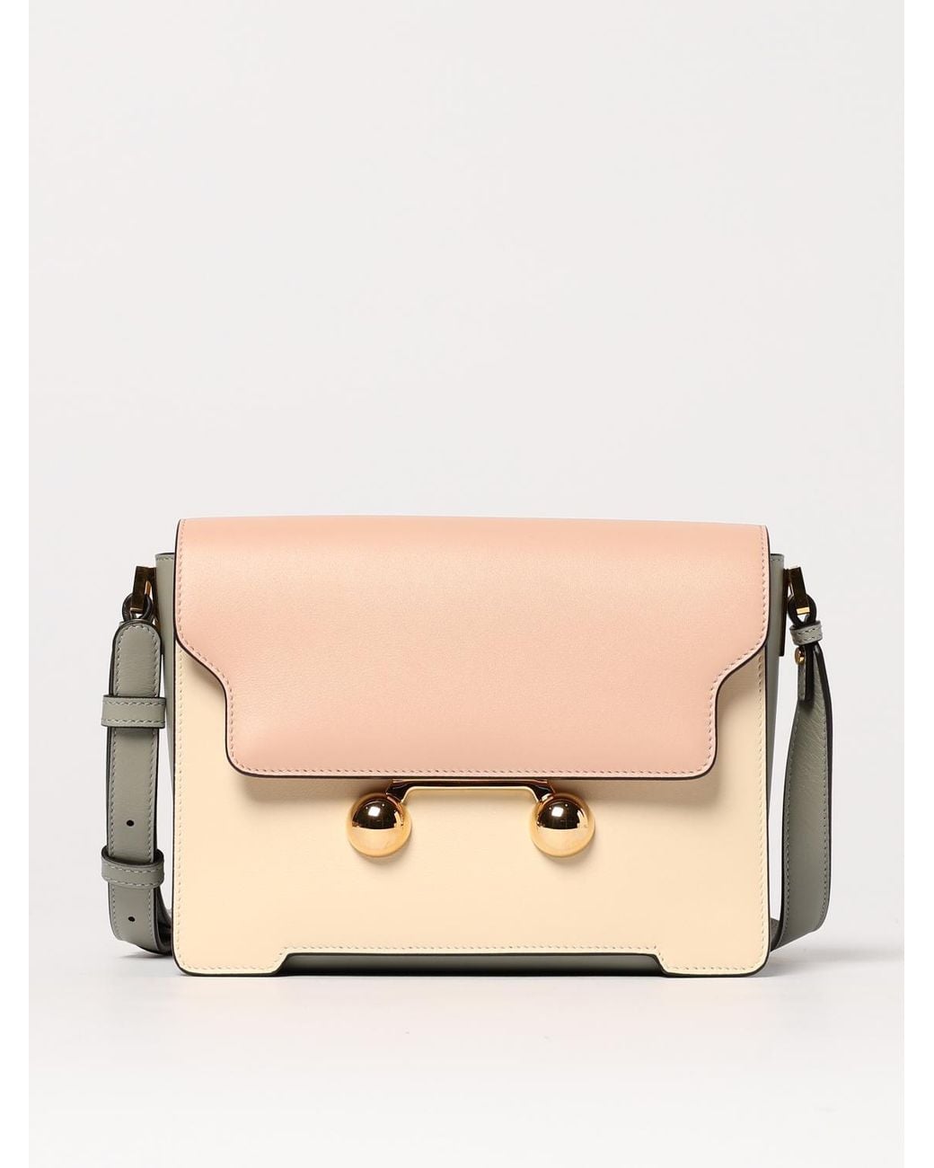 Borsa A Spalla Trunkaroo Mini di Marni in Natural