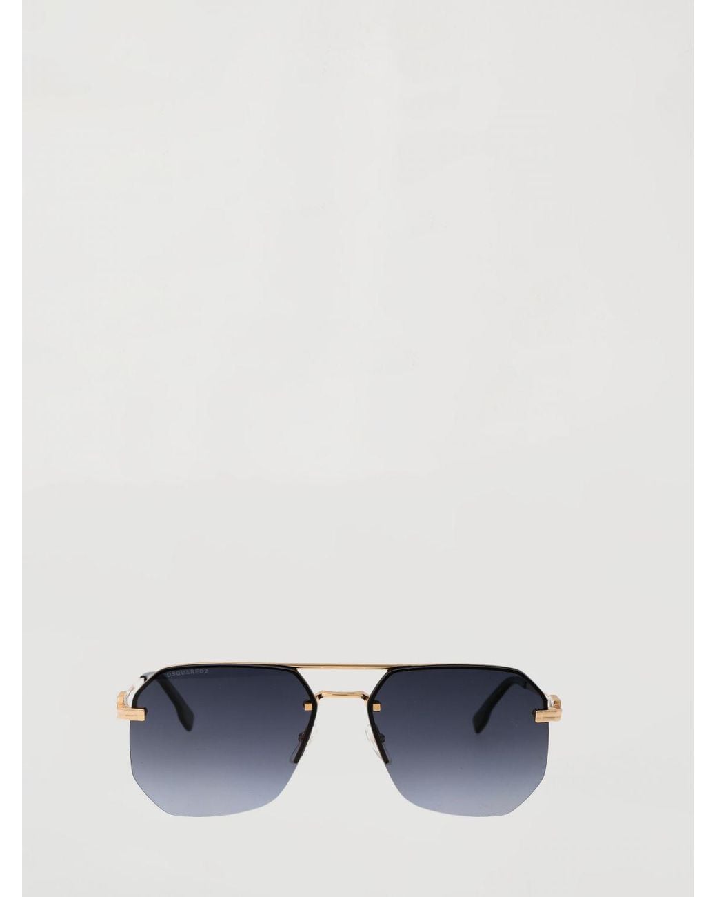 DSquared² Blue Metal Aviator Sunglasses With Double Bridge for men