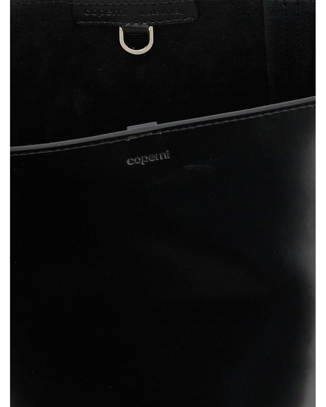 Coperni White Patent Leather Bucket Bag