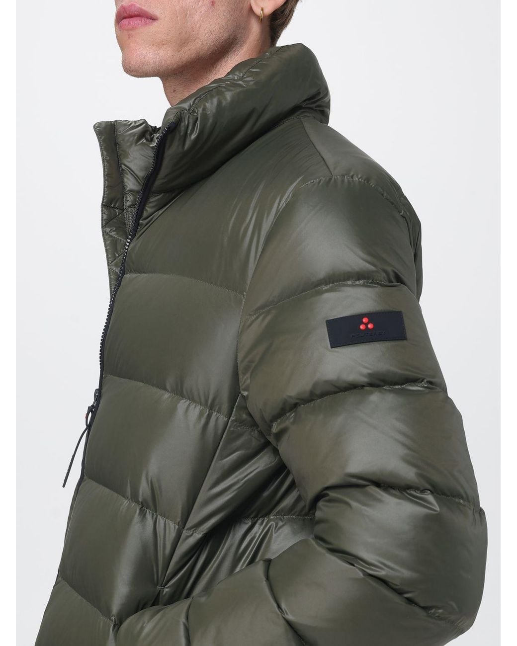 Peuterey Gray Keke Water-Repellent Quilted Nylon Down Jacket With High Neck for men