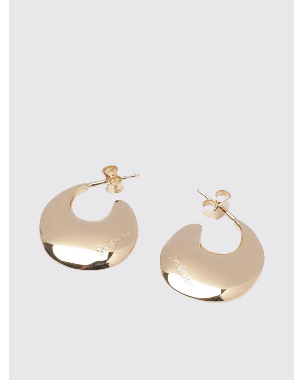 Saint Laurent White Teardrop Earrings