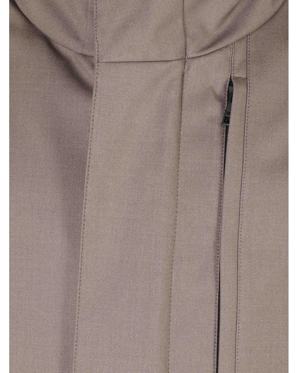 DUNO Brown Knee-Length Viscose Blend Parka With Padded Hood for men
