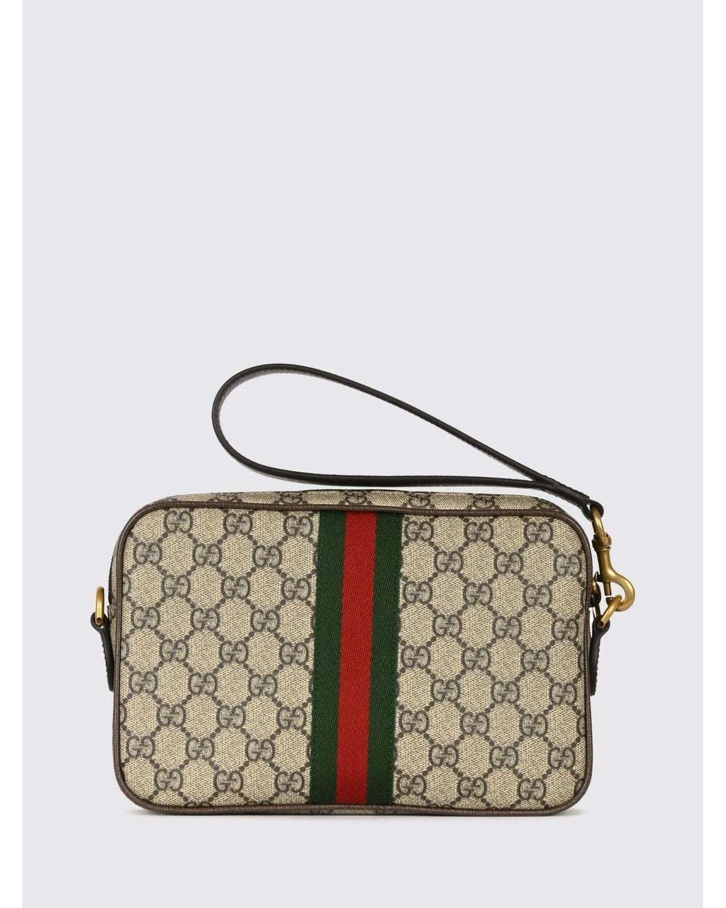 Gucci Natural Ophidia Gg Supreme Fabric Pouch With Web Stripe for men