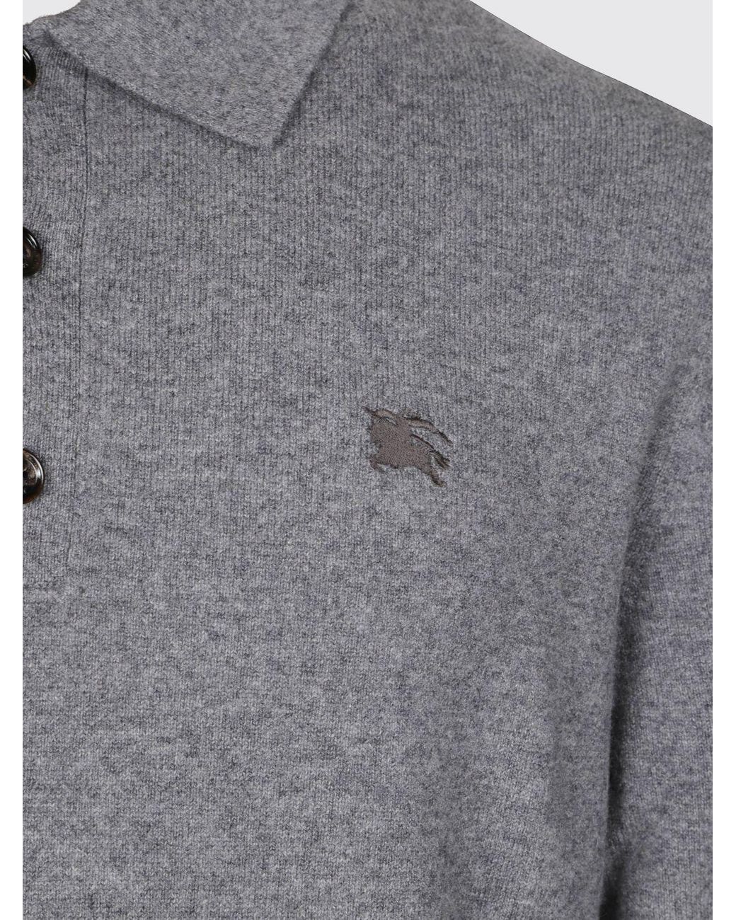Burberry Gray Polo Shirt for men