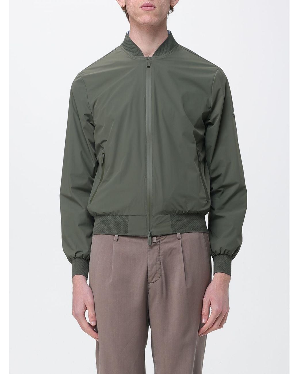 Heskimo Gray Nylon Bomber Jacket for men