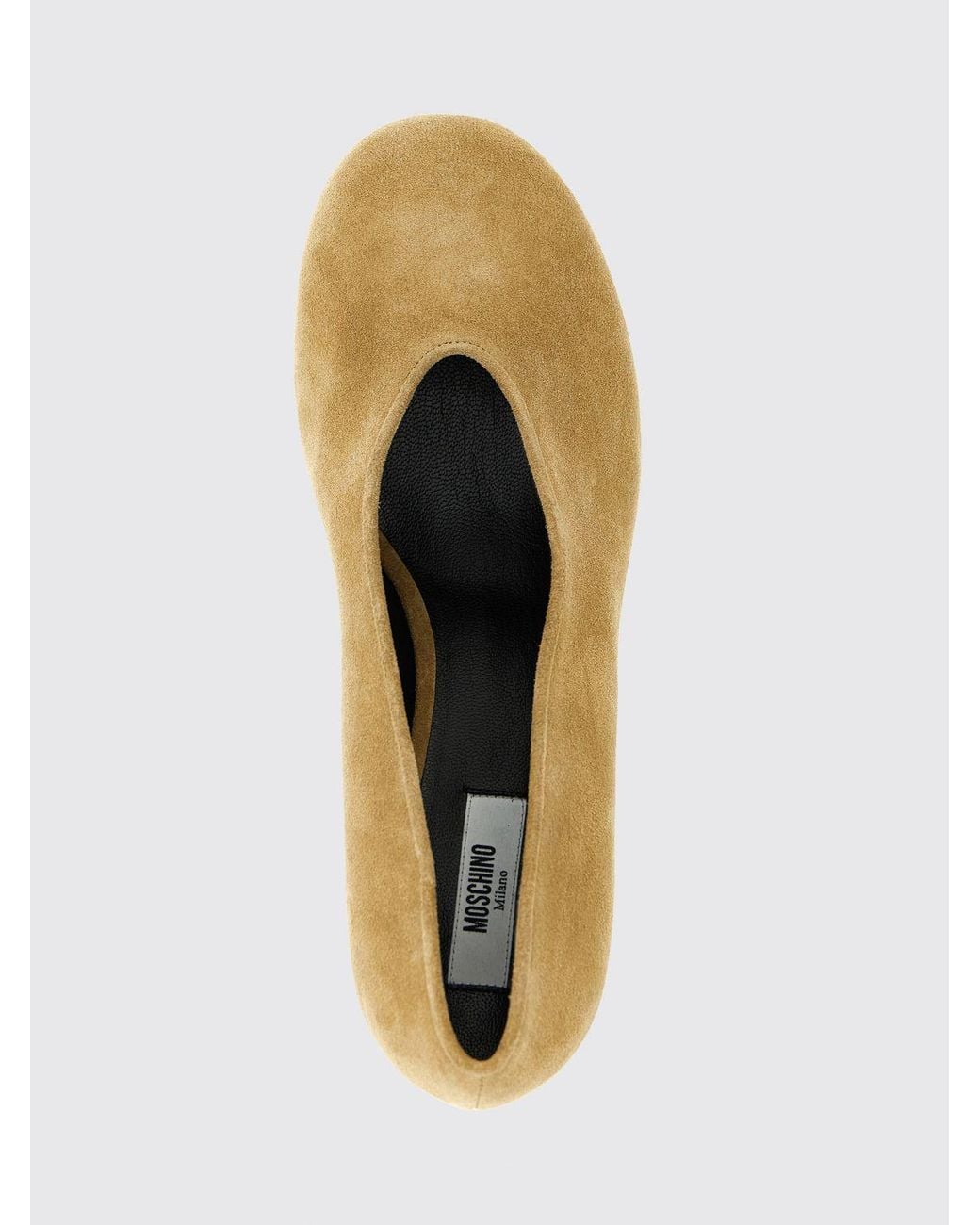 Moschino Couture Natural Suede Pumps