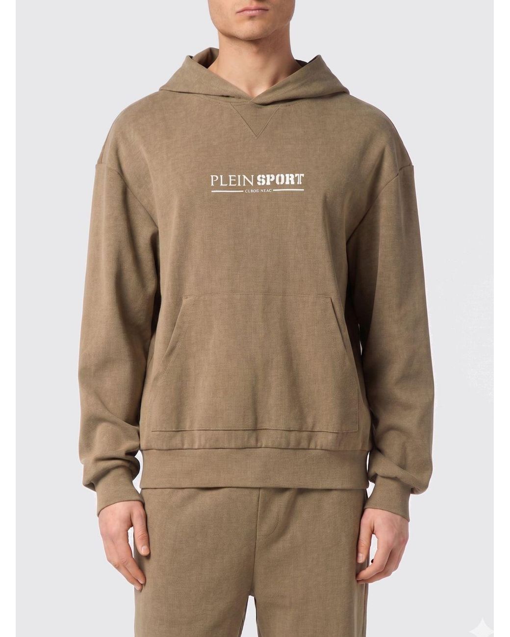 Philipp Plein Natural Cotton Hooded Sweatshirt With Logo for men