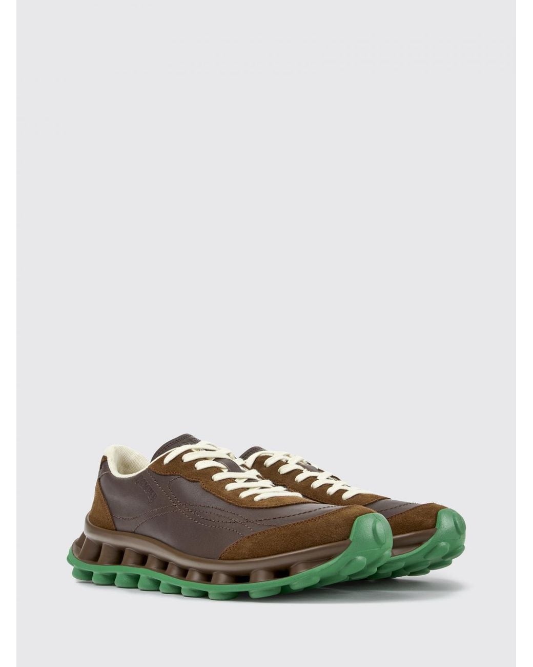 Camper White Pelotissima Bicolor Abstract Design Leather And Nubuck Sneakers for men