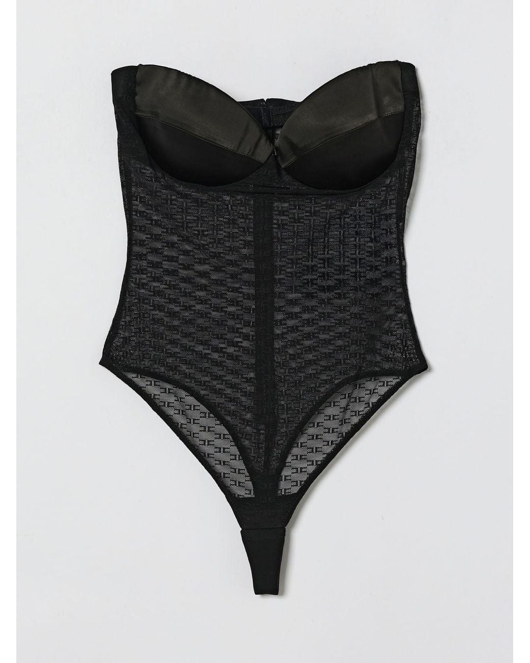 Elisabetta Franchi Black Jersey Bustier Top