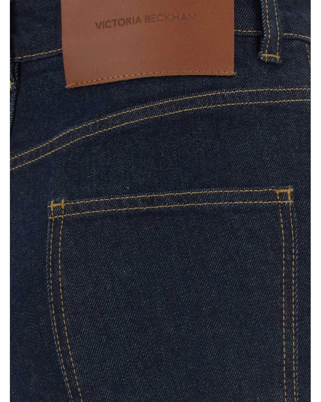 Victoria Beckham Blue Julia Mid-Rise Straight Fit Jeans