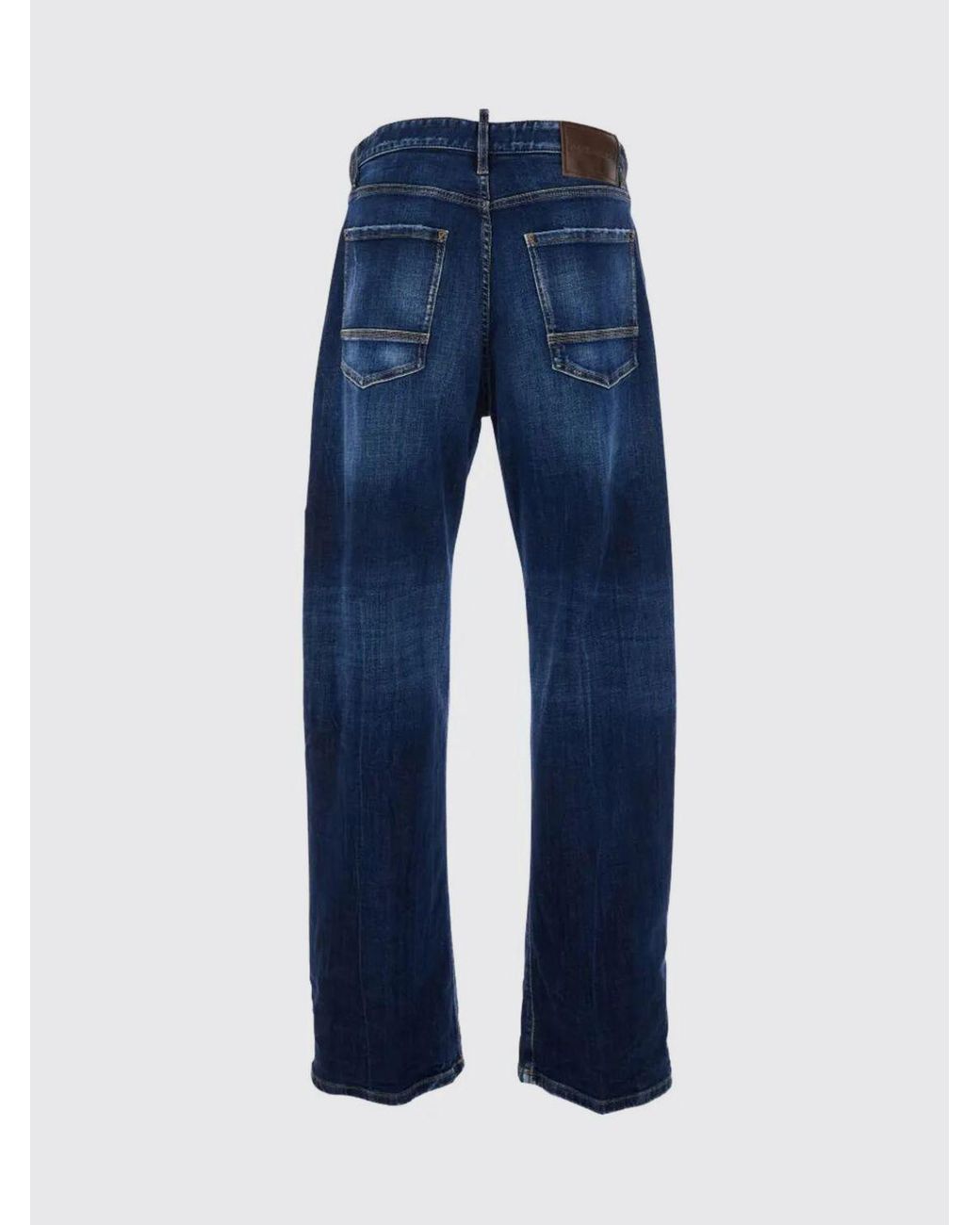 Jeans Rectos De Denim De Algodón DSquared² de hombre de color Blue