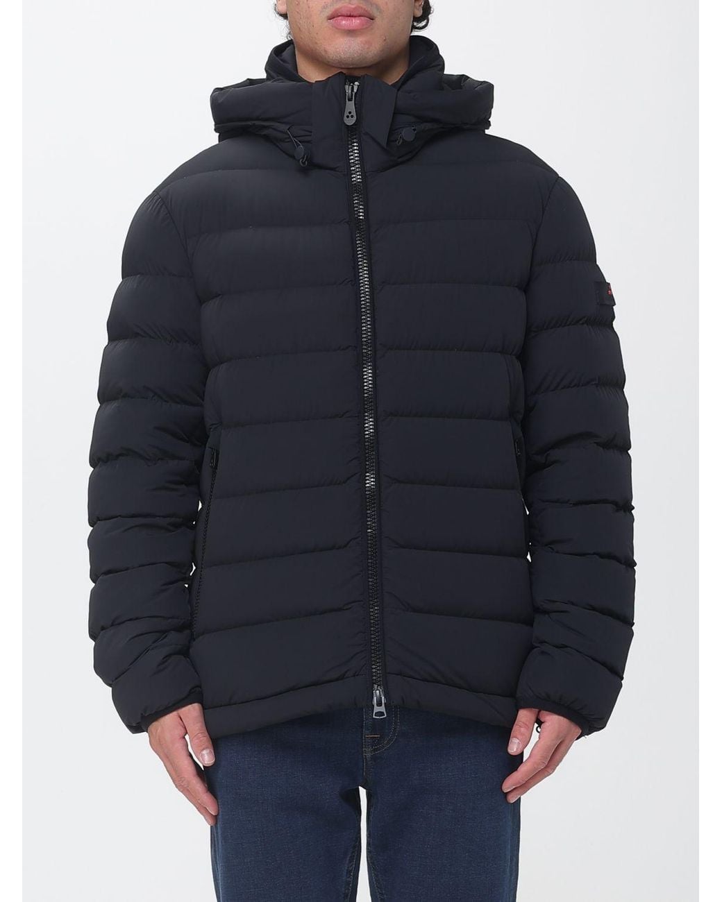 Peuterey Blue Boggs Quilted Nylon Hooded Down Jacket for men