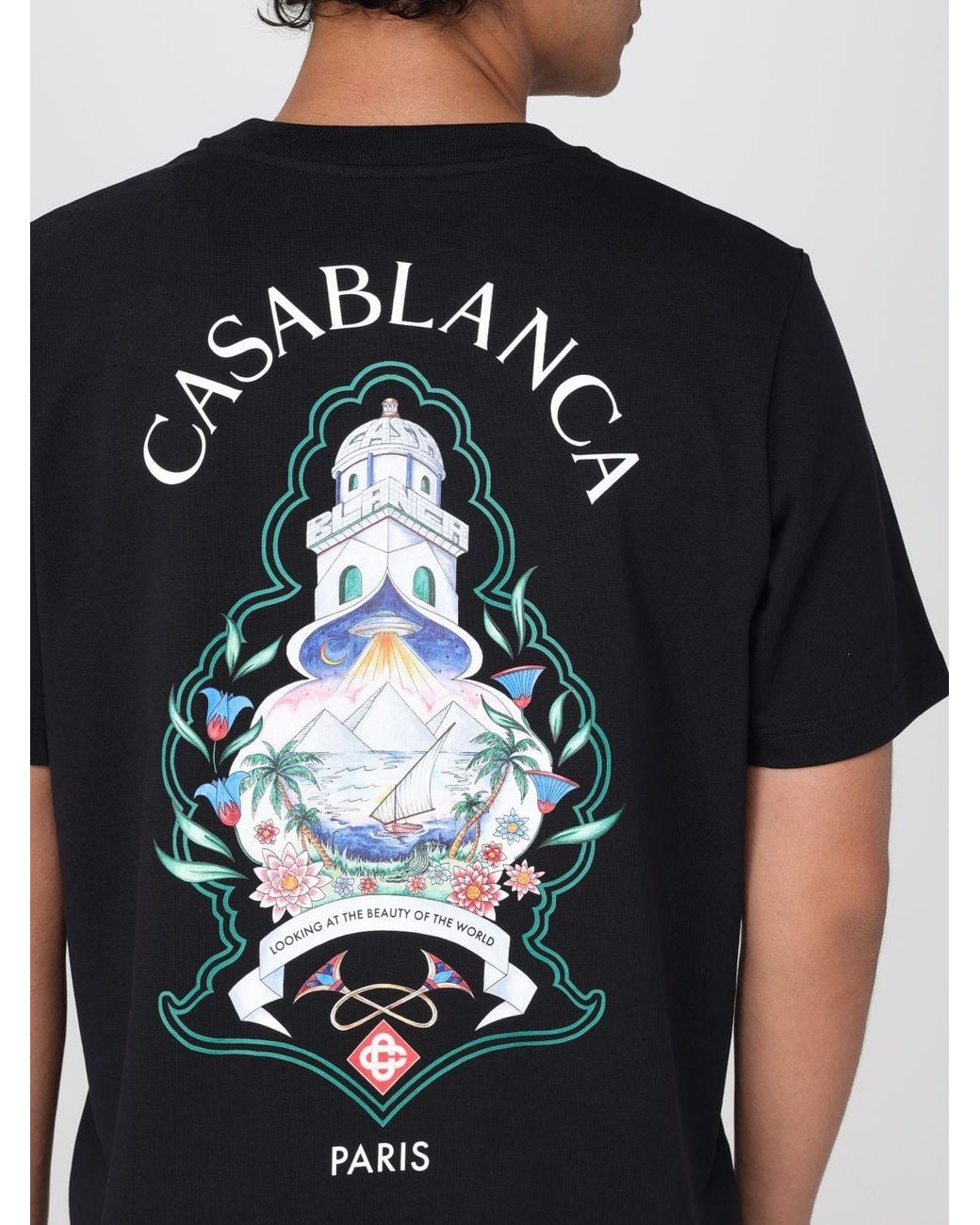 Casablanca Black T-Shirt for men