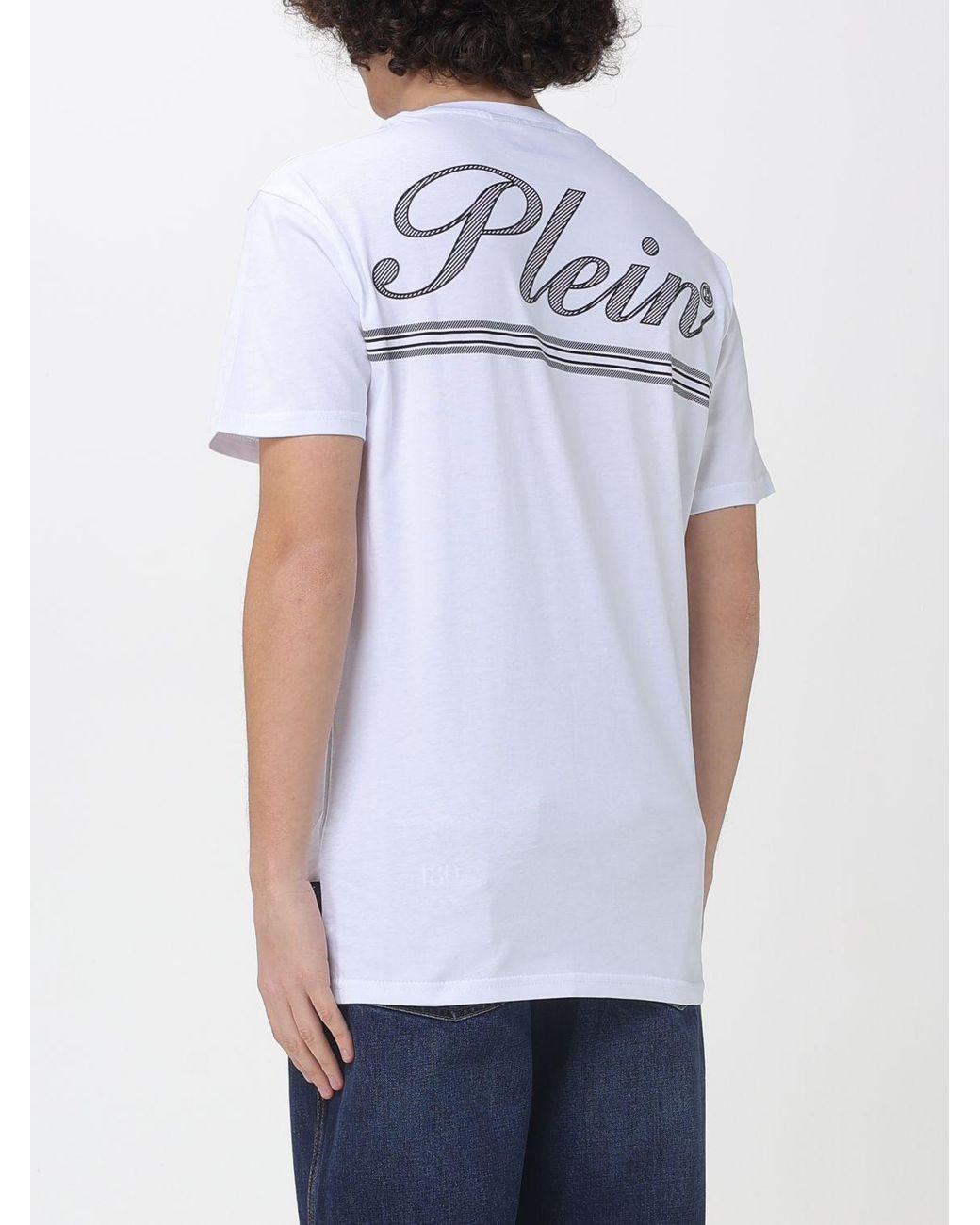 Philipp Plein White Cotton T-Shirt With Logo for men