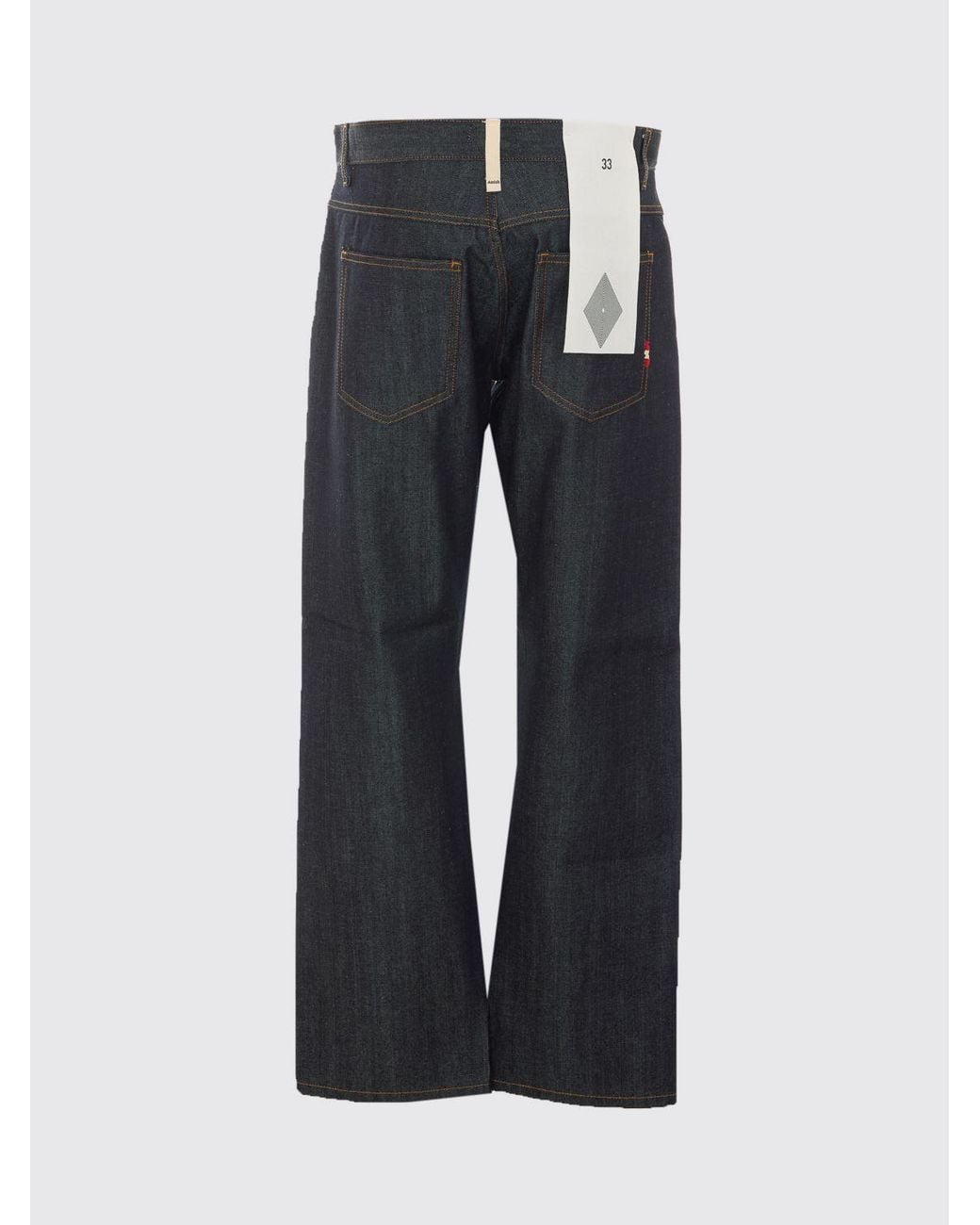 AMISH Blue James Straight Fit Five-Pocket Jeans for men
