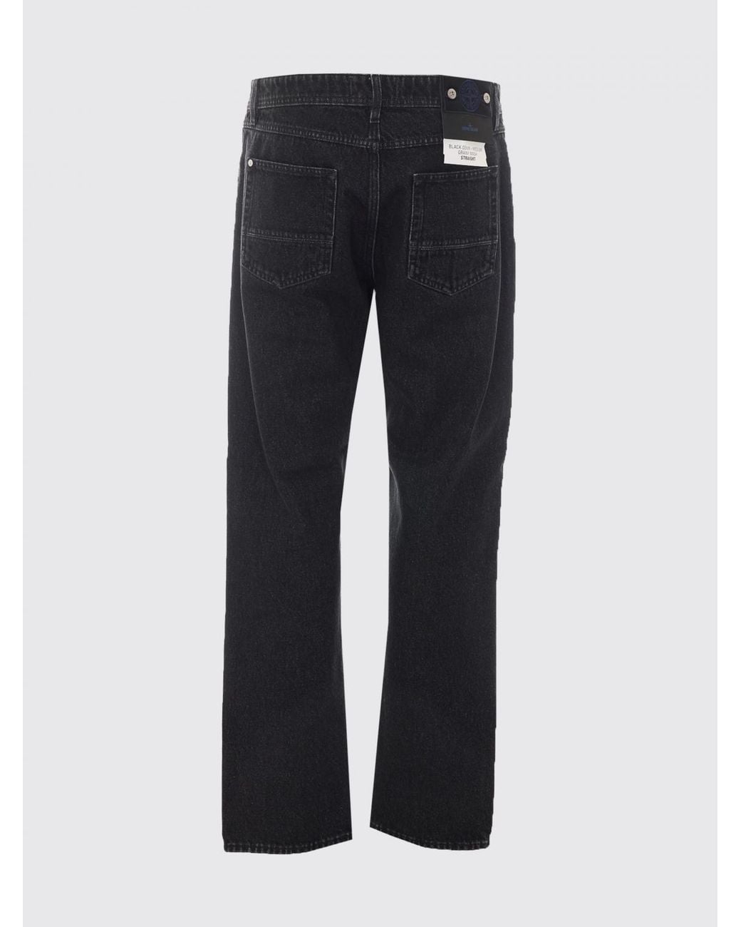 Stone Island Black Straight-Fit Jeans for men