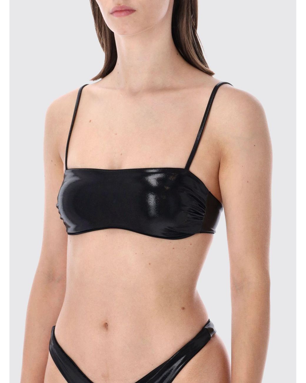 MATINEÉ Black Bandeau Bikini With Square Neckline And Brazilian Briefs