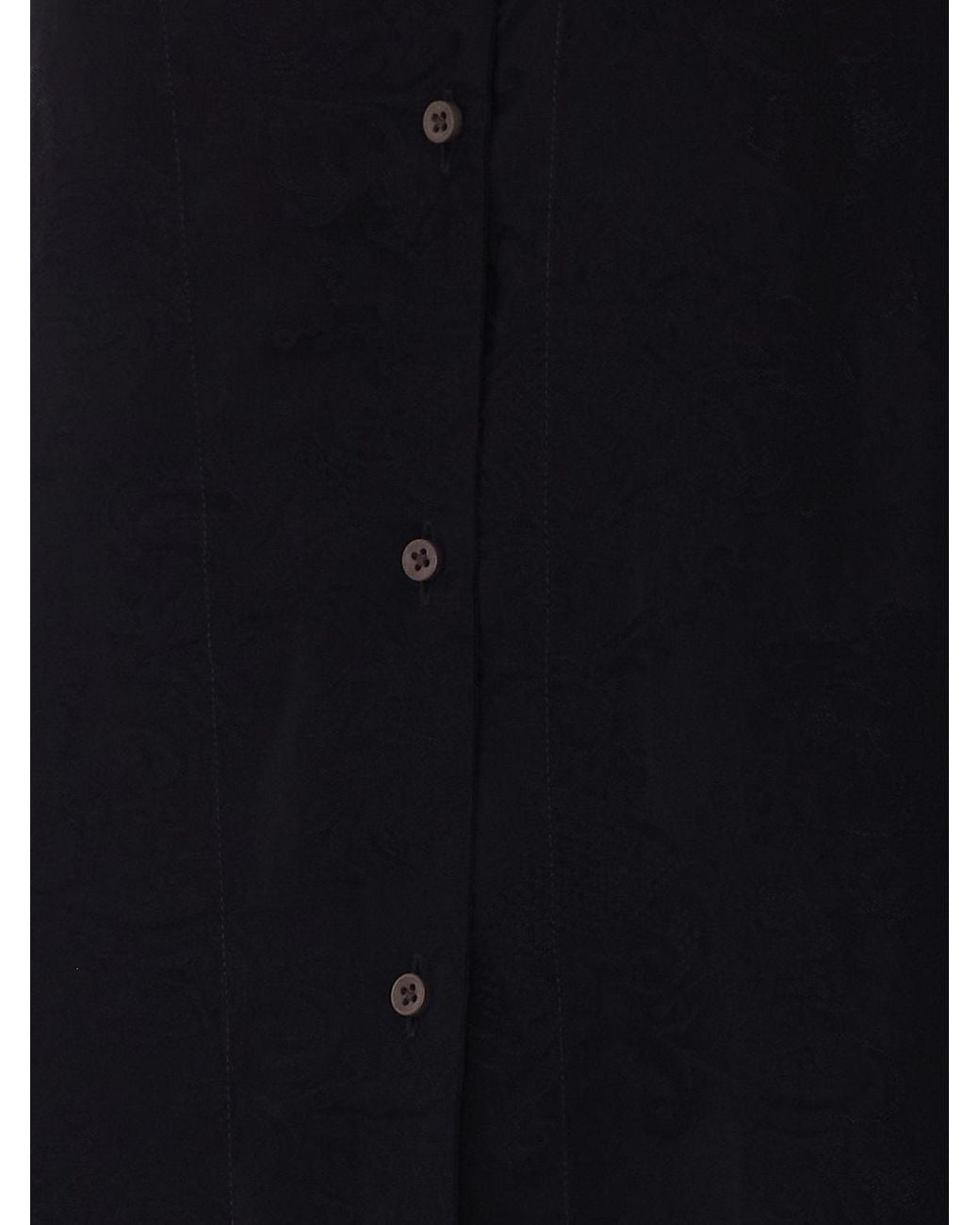 Uma Wang Blue Viscose And Cupro Crêpe Shirt With Classic Collar