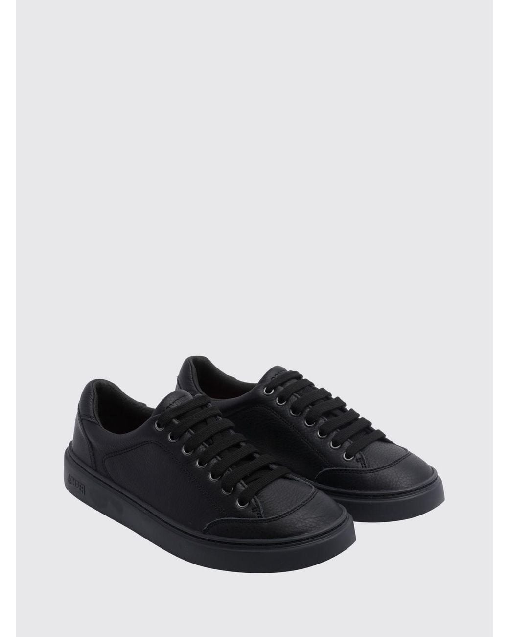 Camper Black Runner Calf Leather Low-Top Sneakers With Xl Extralight Sole for men