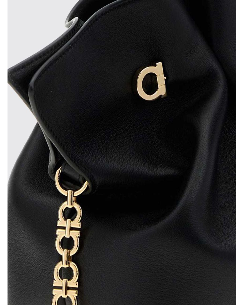 Ferragamo Black Soft Shoulder Bag