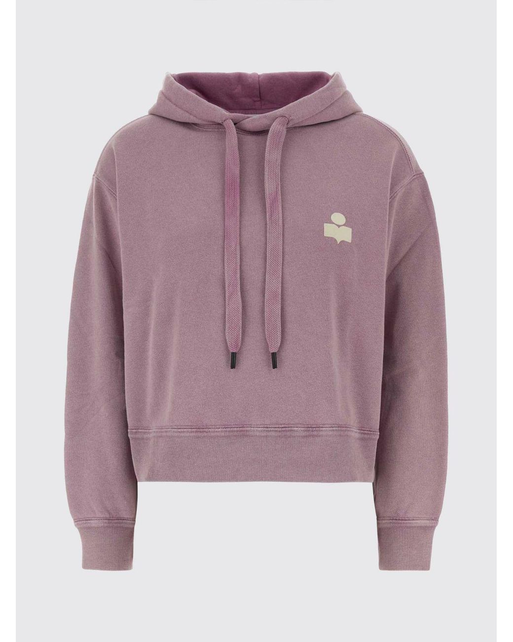 Isabel Marant Purple Logo Jersey Hoodie