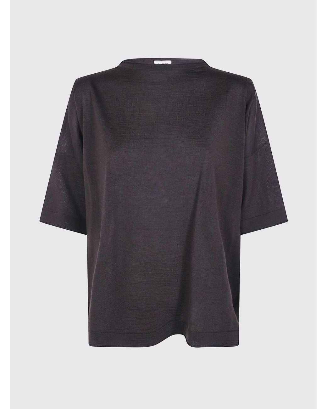 Mrz Red Short-Sleeved Virgin Wool Jumper With Boat Neck