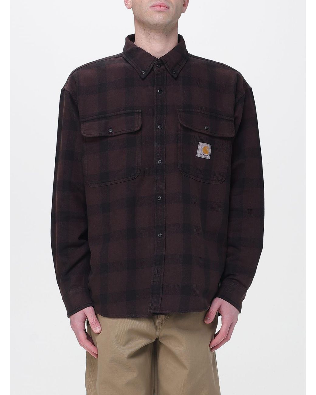 Carhartt Blue Check Cotton Shirt for men