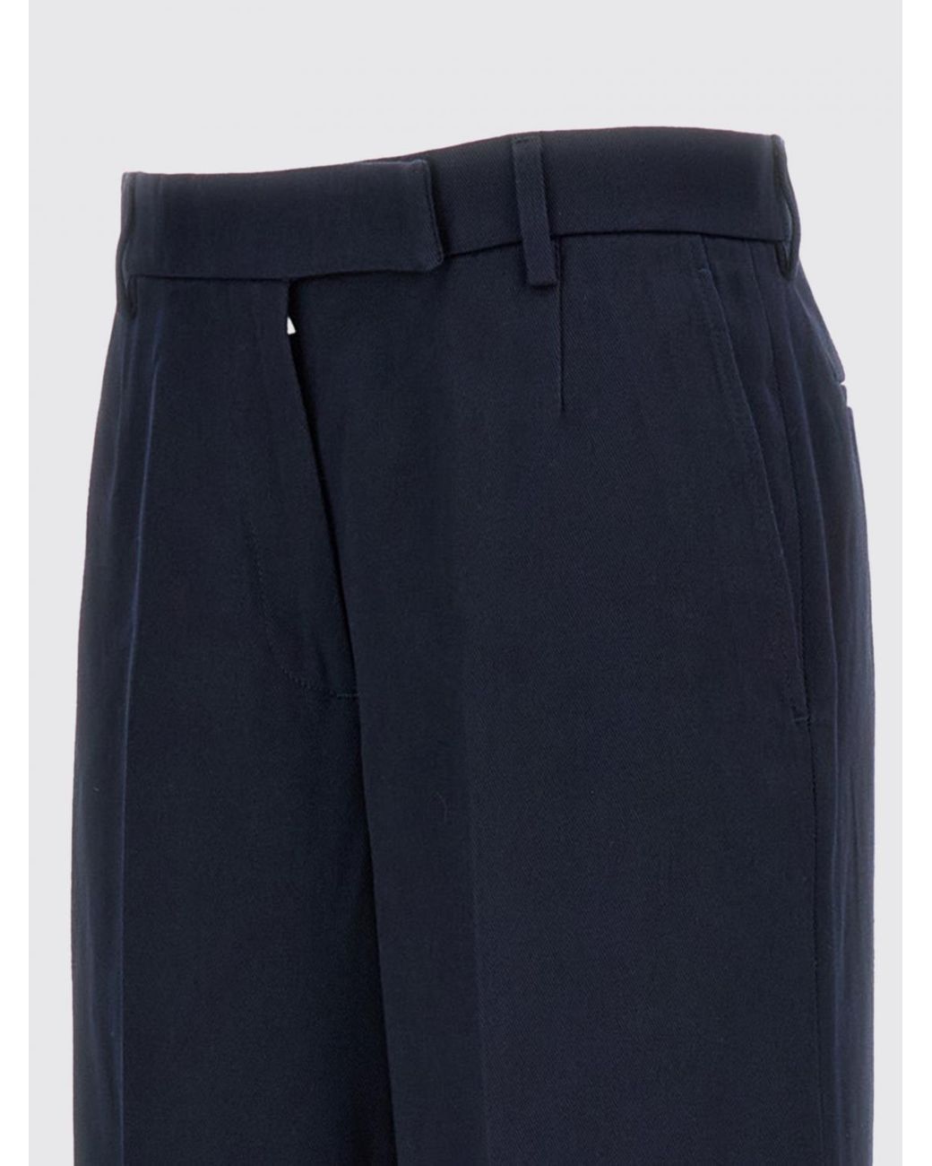 Thom Browne Blue Cropped Fit Cotton Trousers