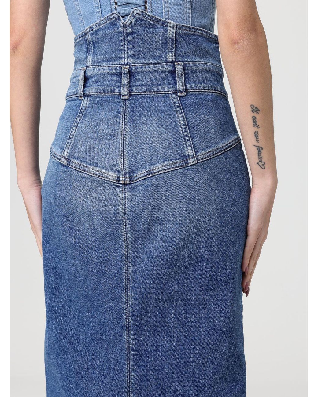 Elisabetta Franchi Blue Skirt