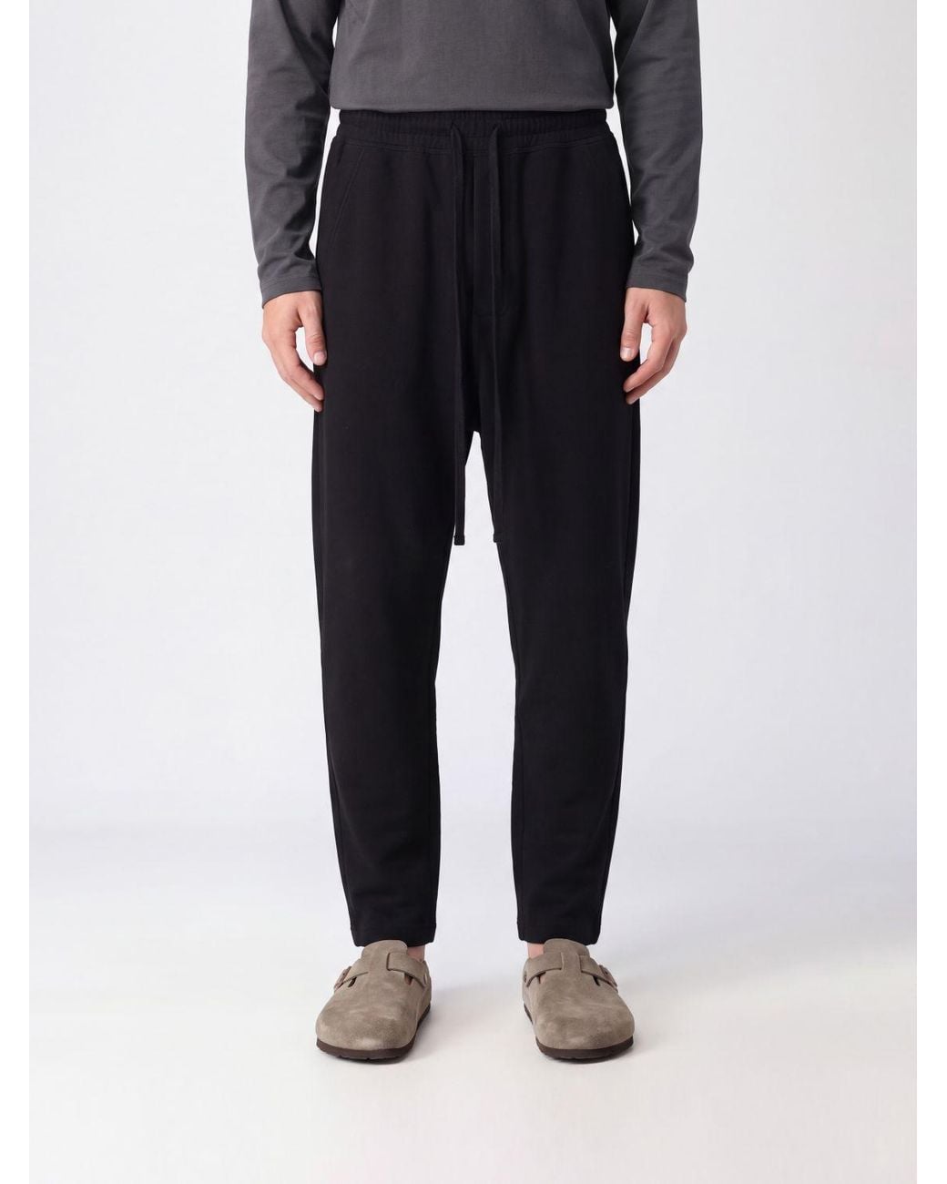 Thom Krom Black Stretch-Cotton Joggers With Patch Pockets for men