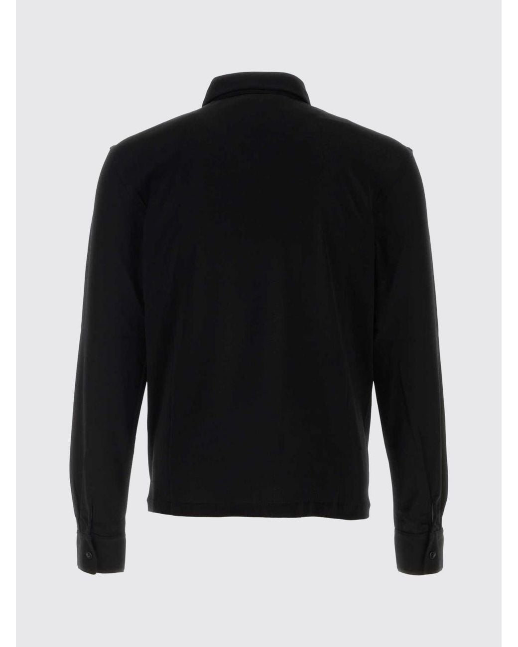 The Row Blue Long-Sleeved Knit Polo Shirt for men