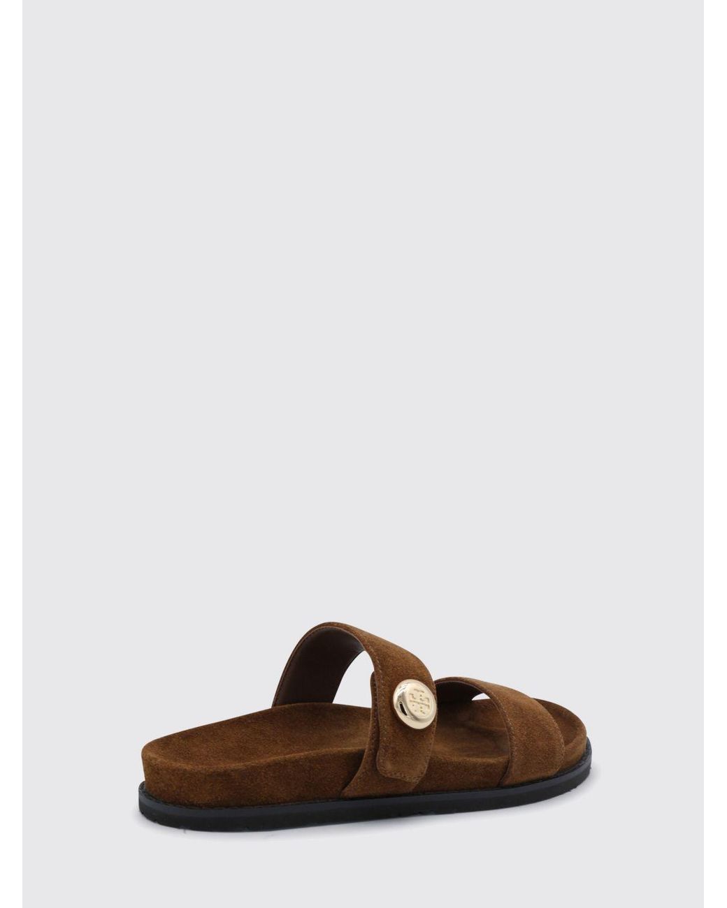 Tory Burch White Romy Suede Sandal
